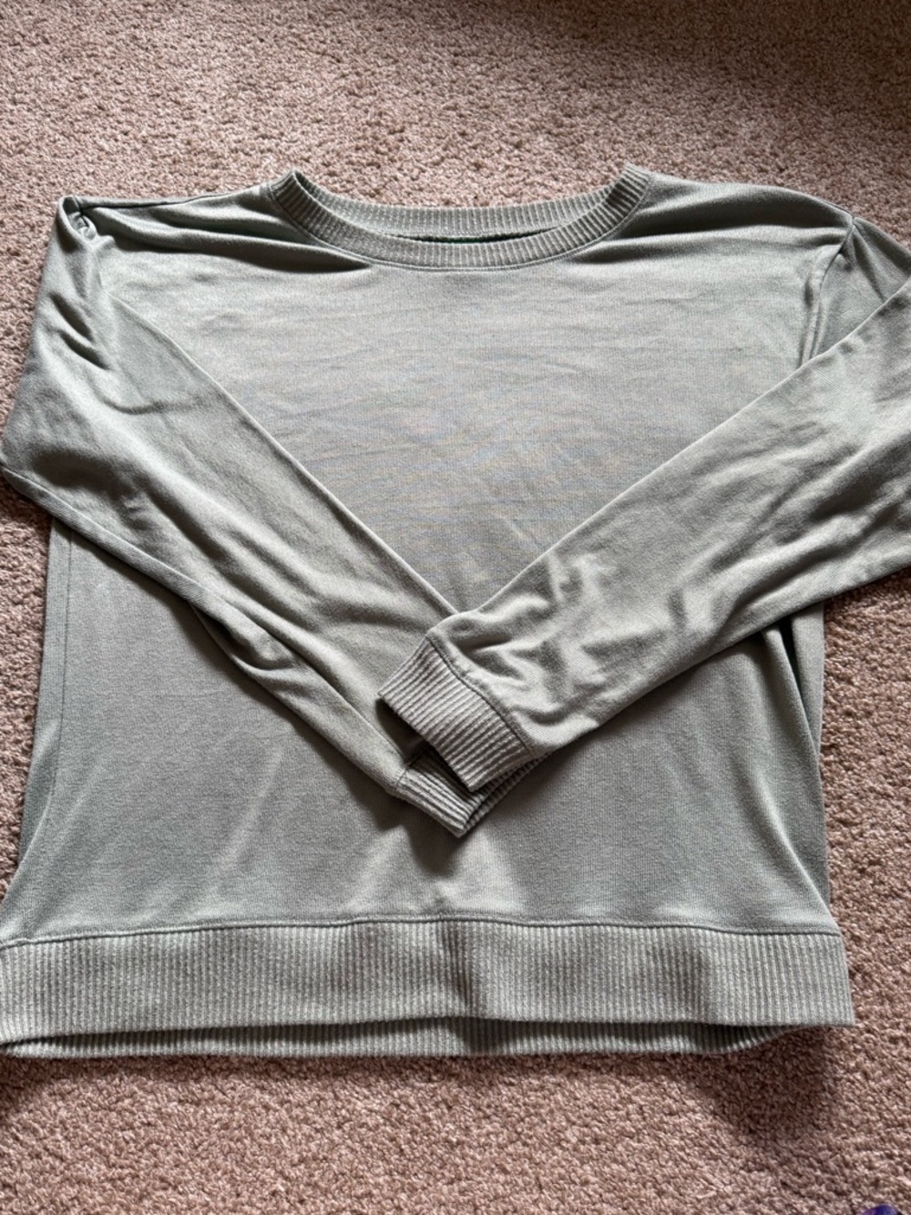 Light Sage Green Women's Crewneck Sweater